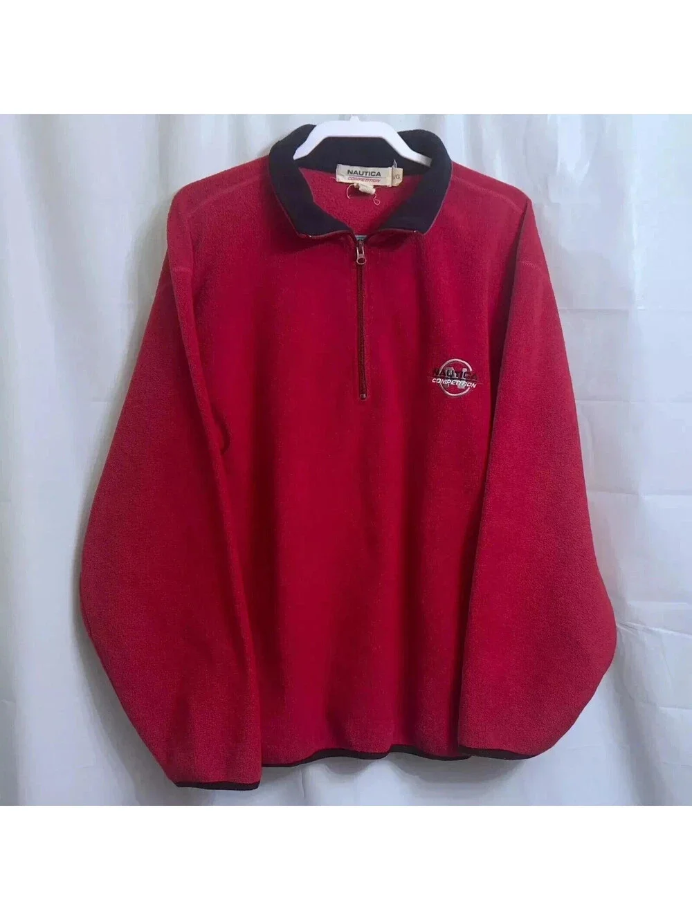 Vintage Nautica Competition 1/4 Zip Sweater Men's Large L Made in USA